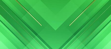 elegante verde bandera con geométrico diseño y oro acentos para sitio web encabezados y promocional materiales vector