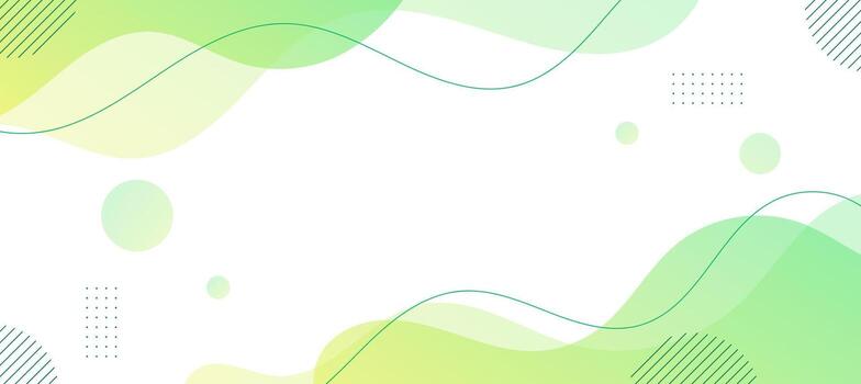 Vibrant fluid gradient wave abstract banner background featuring dynamic green and yellow organic shapes, ideal for versatile digital design and modern web projects vector