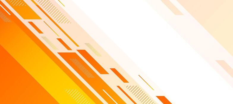 Modern abstract geometric banner with dynamic orange stripes and shapes, a futuristic background design vector