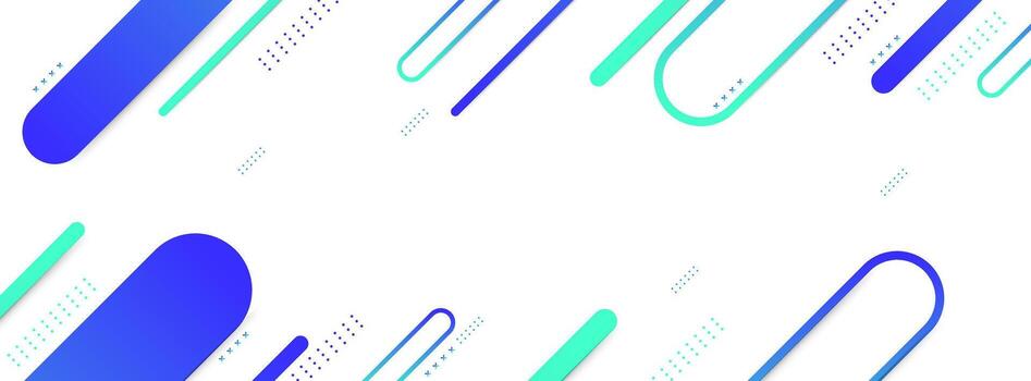 Abstract background with blue and green abstract shapes, modern dynamic layout. vector