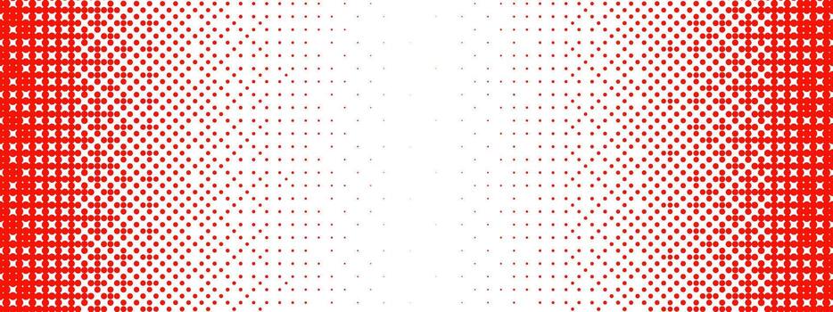 rojo mapa de bits degradado textura. desvanecerse pixelado 8 poco gradación modelo. repitiendo punteado vacilar trama de semitonos antecedentes. rojo desvanecimiento cómic popular Arte cubrir fondo. rojo trama juego fondo de pantalla vector