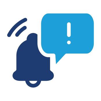 notification bell allert message sign colored icon design good for web or mobile app vector