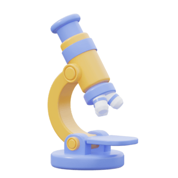 microscópio 3d ícone ilustração png