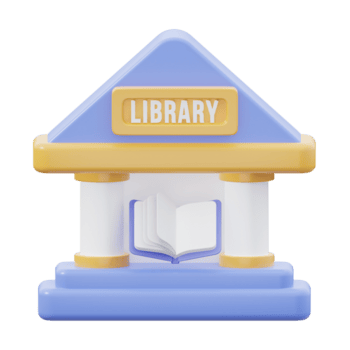 biblioteca 3d ícone ilustração png