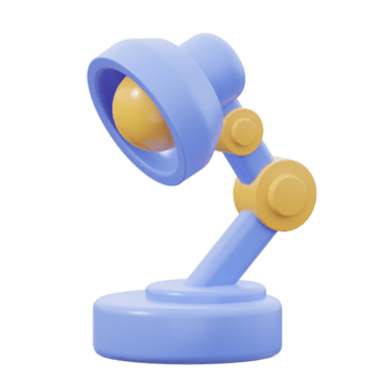 estude luminária 3d ícone ilustração png