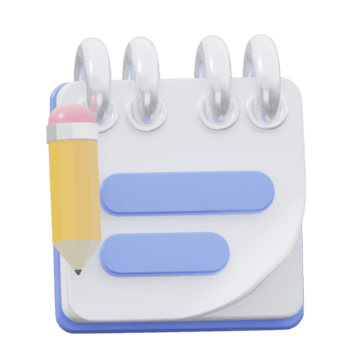 ilustração de ícone 3d do caderno png