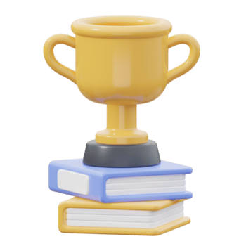 Educação troféu 3d ícone ilustração png