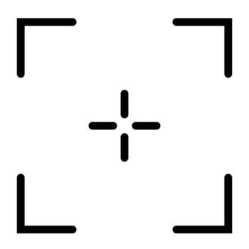 Linear Icons of Camera Viewfinders. An illustration of a camera viewfinder icon. vector