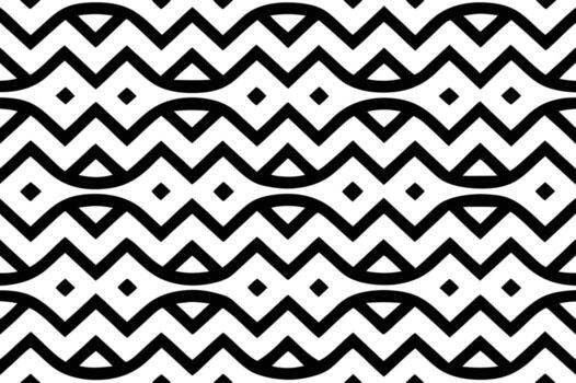 resumen negro y blanco geométrico zigzag y diamante modelo vector