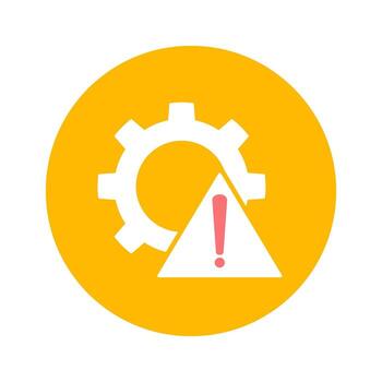 riesgo administración o un sistema error o sistema advertencia. vector