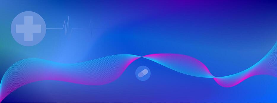 Abstract Medical Background with Wavy Lines vector