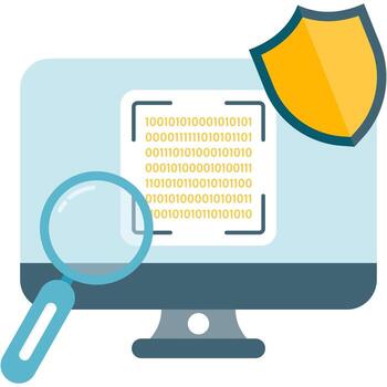 computadora visión escanear vector