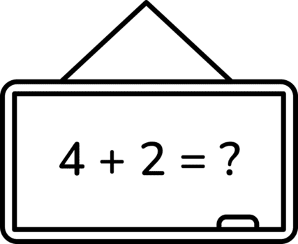 svarta tavlan med formel ikon för matematik och studie. linje konst svarta tavlan med formel ikon som visar studie matematik vetenskap inlärning och undervisning Resurser för utbildning skolor. png