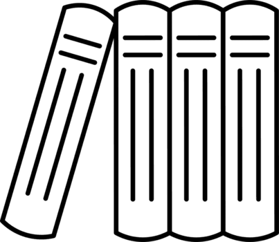 Book Stack Icon for Study and Education. Line art closed book stack icon representing study materials education resources knowledge and learning support for schools colleges and digital platforms. png