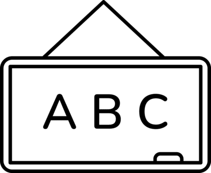 svarta tavlan ikon för undervisning och inlärning. linje konst svarta tavlan eller whiteboard ikon symboliserar klassrum undervisning inlärning presentation och utbildning Resurser för skolor högskolor. png