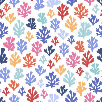 Modern abstract seamless pattern with natural streamlined shapes. Background inspired by sea coral reefs vector