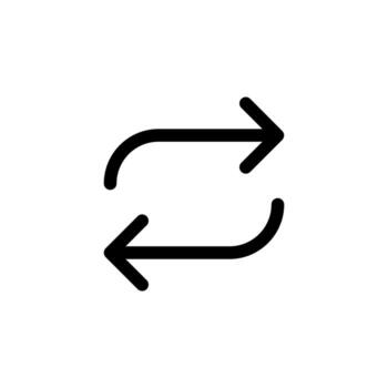 Reload Icon Line Style for Website and App User Interface vector