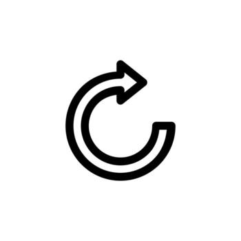 Outline Reload Icon Line Design for Mobile App and Web vector
