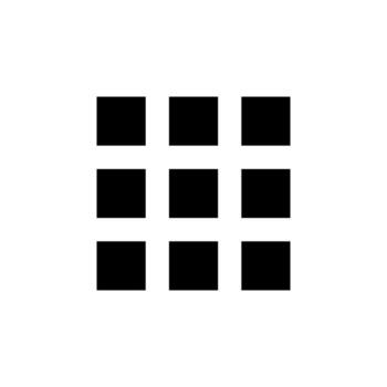 Solid Black Menu Icon Filled Style for User Interface vector