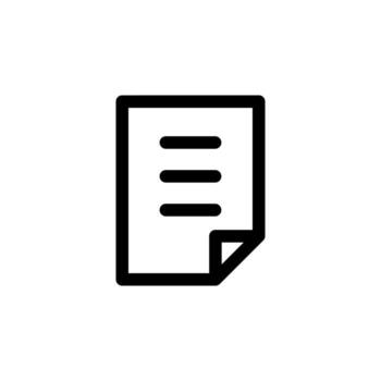 File Icon Line Style for Website and App User Interface vector