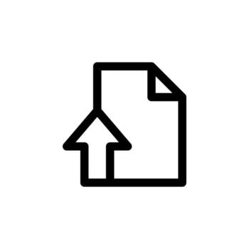 subir icono línea estilo para aplicación ui y ux diseño vector
