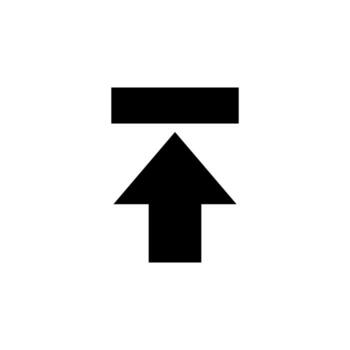 Upload Icon Solid Black for UI and Mobile App vector