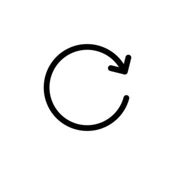 Line Reload Icon Outline Symbol for Website and User Interface vector