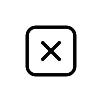 línea cerca icono contorno símbolo para sitio web y usuario interfaz vector