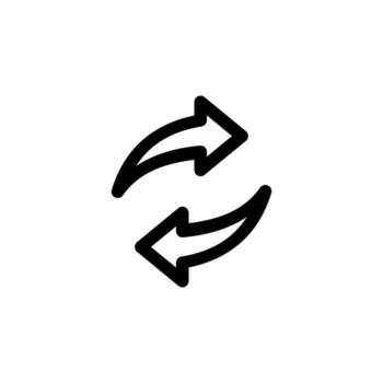 Refresh Icon Line Style for App UI and UX Navigation vector