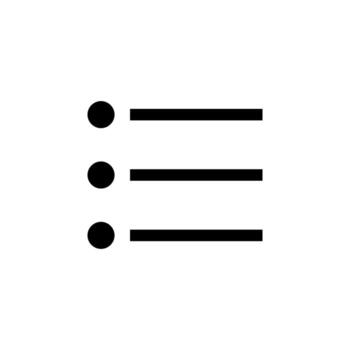 Menu Icon Solid Black for Web Navigation and Mobile App vector