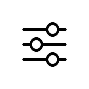 Settings Icon Line Symbol for Mobile App and Website vector