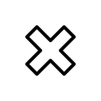 Outline Close Icon Line Design for Mobile App and Web vector