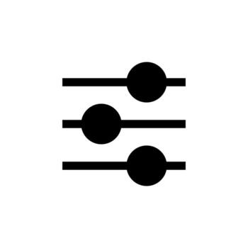 Settings Icon Solid Black for UI and Mobile App vector