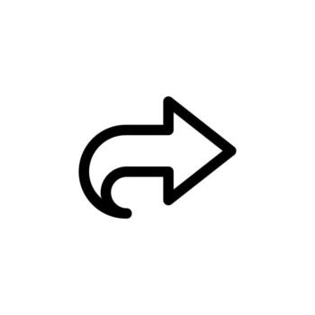 Forward Icon Line Symbol for Mobile App and Website vector