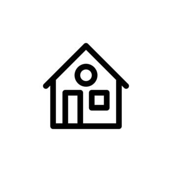 Line Home Icon Outline for Website and User Interface vector