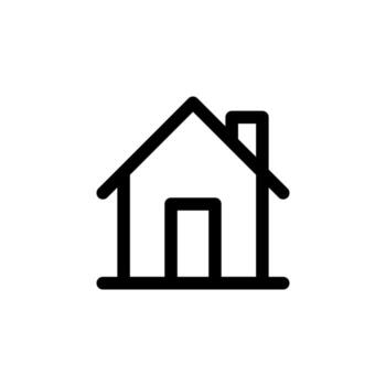 Home Icon Line Symbol for Mobile App and Website vector
