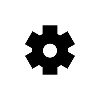 ajustes icono sólido negro símbolo para web y móvil aplicación vector