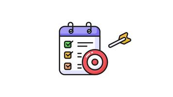 skaffa sig din händer på detta gripande ikon animering av uppgift mål i trendig stil, redo till använda sig av ikon animering video