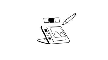 animated icon representing typography, perfect for font design and text layout tasks video