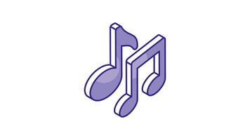 levar uma vislumbre às isto criativamente trabalhada música notas Projeto dentro isométrico estilo. video