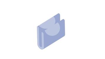 artificiell intelligens mapp ikon i isometrisk stil, redo till använda sig av. video