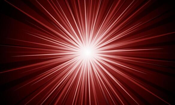 Radiant light burst with red background. dynamic radial background. vector
