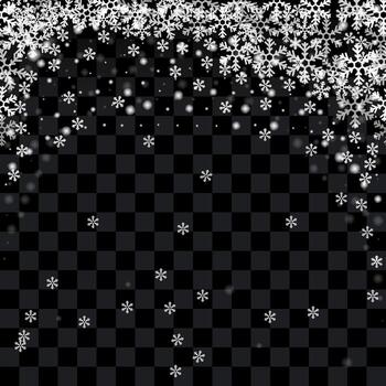 Abstract pattern of falling snow vector