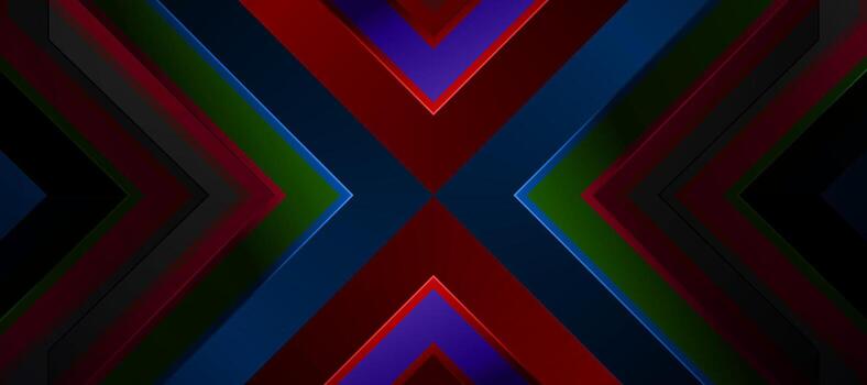 resumen oscuro geométrico antecedentes con vistoso diagonal rayas y X forma vector