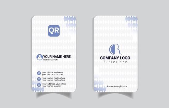 vertical negocio tarjeta con negrita color esquema vector