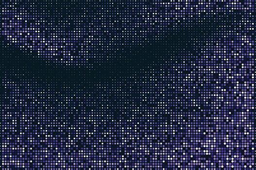 Abstract gold halftone circles luxury pattern consists of different dots isolated on dark background. Geometric shape elements for presentation design, gift card or greetings vector