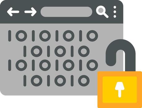 binario código datos icono vector