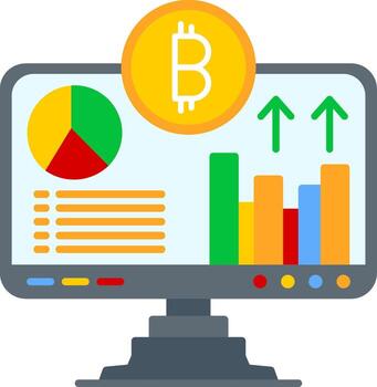 bitcoin Estadísticas datos vector