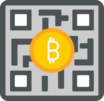 Bitcoin QR Code vector