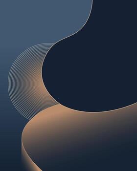 Abstract Composition Interplay of Organic Shapes and Dotted Patterns vector